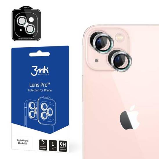 Szkło Hartowane na Aparat IPHONE 13 MINI / 13 3MK Lens Protection Pro srebrne