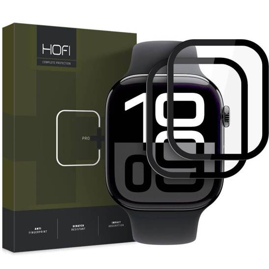 Szkło Hybrydowe APPLE WATCH 10 (46MM) HOFI Hybrid Pro+ czarne