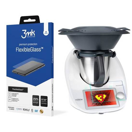 Szkło Hybrydowe THERMOMIX TM6 3mk Flexbile Glass Lite Cienkie (0,16mm)