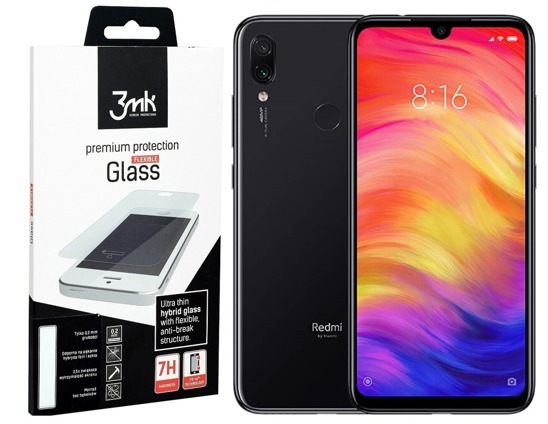 Szkło hartowane hybrydowe folia 3MK Flexible Glass XIAOMI REDMI NOTE 7