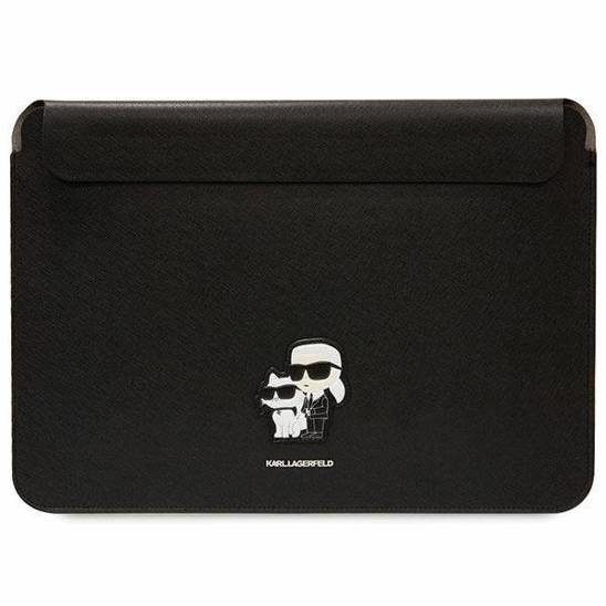 Torba LAPTOP 14" Karl Lagerfeld Sleeve Saffiano Karl&Choupette (KLCS14SAKCPMK) czarne