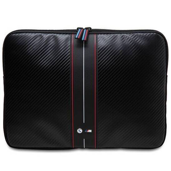 Torba LAPTOP 16" BMW Sleeve Carbon Red Stripes (BMCS16COMSCAKR) czarne