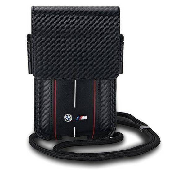 Torebka BMW Wallet Bag Carbon Red Stripes (BMPSP15XMSCAKR) czarne