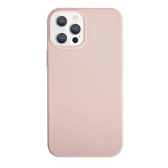 UNIQ etui Lino Hue iPhone 12 Pro Max 6,7" różowy/blush pink Antimicrobial