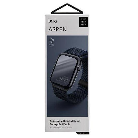 UNIQ pasek Aspen Apple Watch 40/38/41mm Braided niebieski/oxford blue