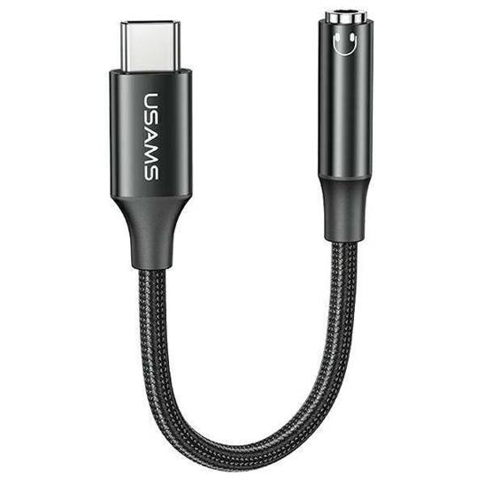 USAMS AU16 Adapter USB-C - jack 3.5m biały/white SJ599YPTC01 (US-SJ599)