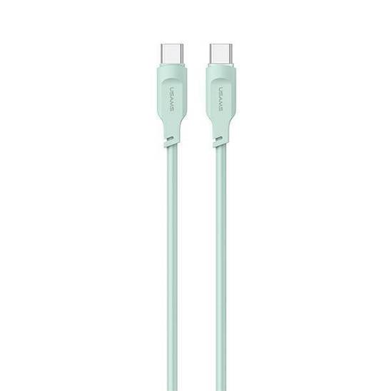 USAMS Kabel USB-C na USB-C PD Fast Charging 1,2m 100W Lithe Series zielony/green SJ567USB04 (US-SJ567)