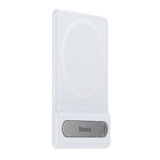 Uchwyt obrotowy podstawka Baseus Foldable Magnetic do iPhone MagSafe (biały) 